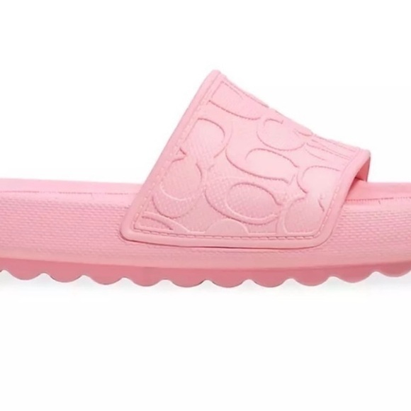 - Coach Obi Rubber 
Flower Pink  Slides Sandals Flip Flop New in Box size 7 - Picture 5 of 10